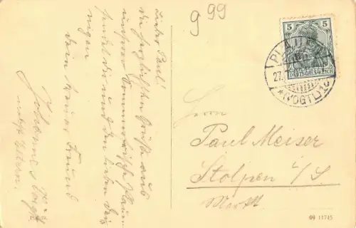 AK Plauen Vogtland Bahnhofstrasse 1909