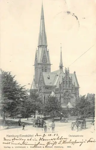 Hamburg-Eimsbüttel Kirche Postkarte AK 1902