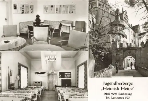Jugendherberge Heinrich Heine Rochsburg Sachsen Postkarte AK