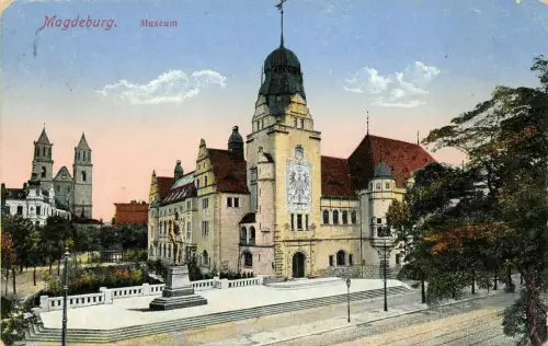 Magdeburg Museum Postkarte 1914