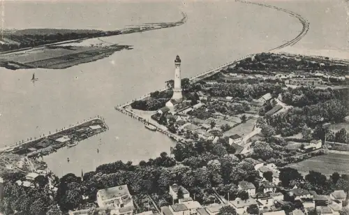 Fliegeraufnahme von Ostseebad Osternothafen Pommern Postkarte AK