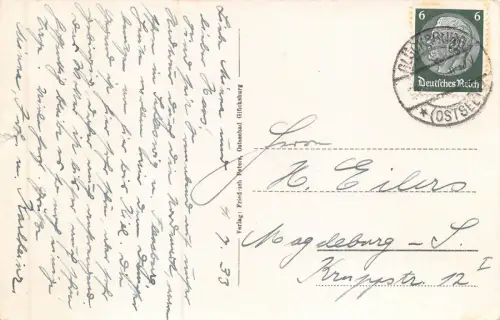 Ostseebad Glücksburg Schloss Postkarte AK 1933