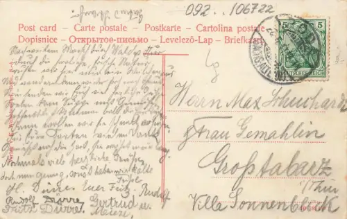 Sommerfrische an der Weihertalmühle in Roda Sachen Postkarte AK 1901