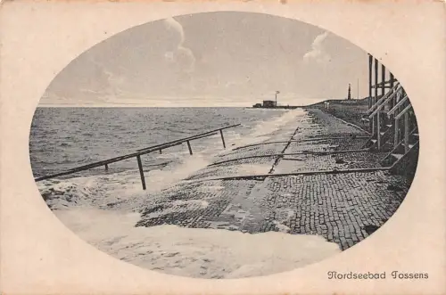 Nordseebad Tossens Niedersachsen Postkarte AK