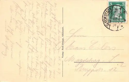 Glückstadt Blick von der Südermole auf die Elbe Postkarte AK 1927