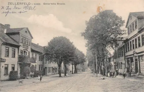 AK Clausthal-Zellerfeld Goslarsche Strasse Kinder am Hotel 1911