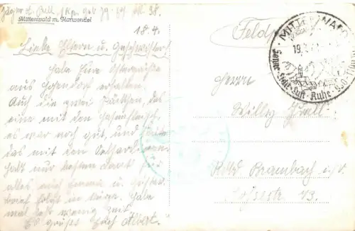 Mittenwald m. Karwendel Feldpostkarte AK