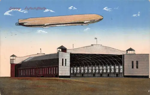 Leipzig Luftschiffhalle Feldpostkarte AK 1916