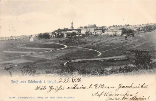 Gruß aus Schöneck Vogtland Sachsen Postkarte AK 1909