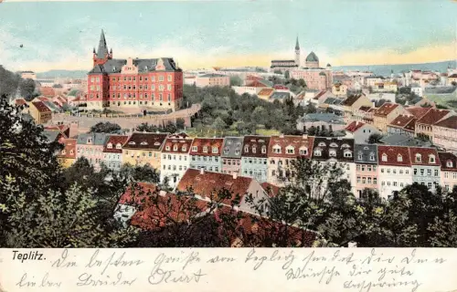 Teplitz Ansicht Synagoge Postkarte AK 1903