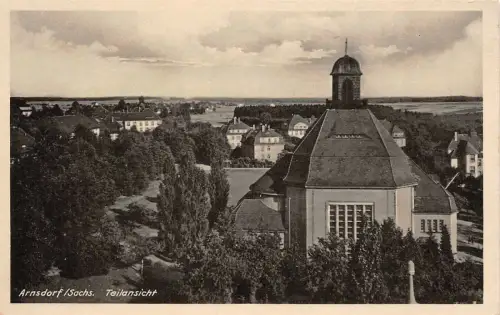 Arnsdorf/Sachs. Teilansicht Postkarte AK