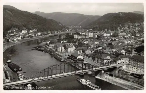 Tetschen a. d. Elbe Sudetenland Postkarte AK 1939