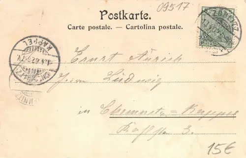 AK Zöblitz Erzgebirge Gasthaus zur Kniebreche 1902