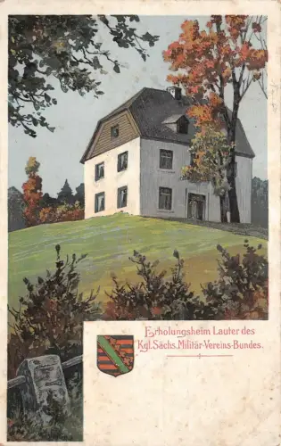Erholungsheim Lauter des Kgl. Sächs. Militär-Vereins-Bundes Postkarte AK