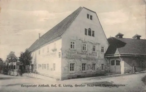 Erbgericht Altstadt Bes. E. Liebig Großer Saal Vereinszimmer Postkarte AK