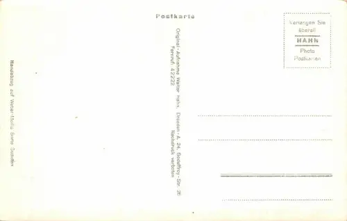 Elbsandsteingebirge Rahm-Hanke bei Rathen Dampfer Postkarte AK W. Hahn 3179