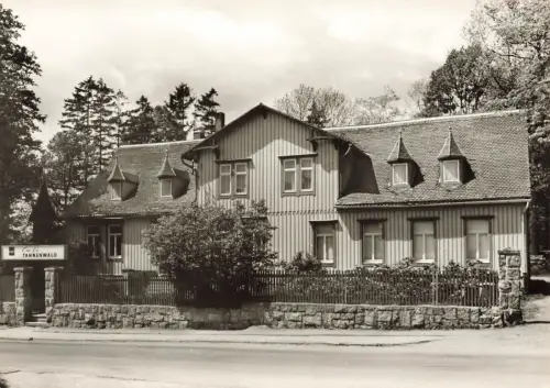 HO-Cafe Tannenwald in Benneckenstein Sachsen-Anhalt Postkarte AK