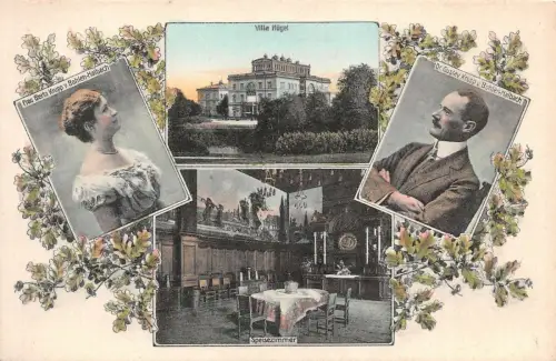 Villa Hügel Speisezimmer Frau Berta Krupp v. Bohlen-Halbach Postkarte AK