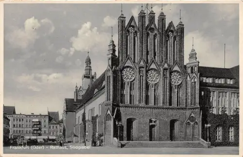 Frankfurt (Oder) Rathaus Südgiebel Postkarte AK