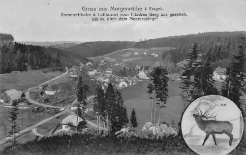 Gruss aus Morgenröthe im Erzgebirge Sachsen Postkarte