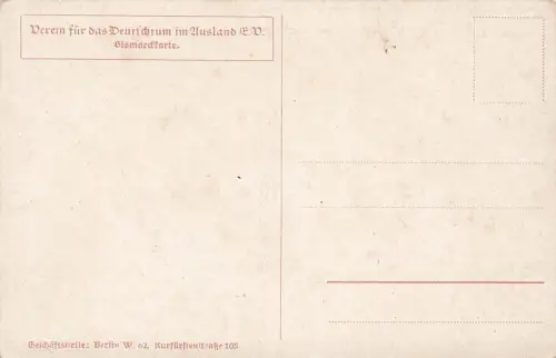 Spruchkarte und Denkmal von Bismarck 1892 Postkarte AK
