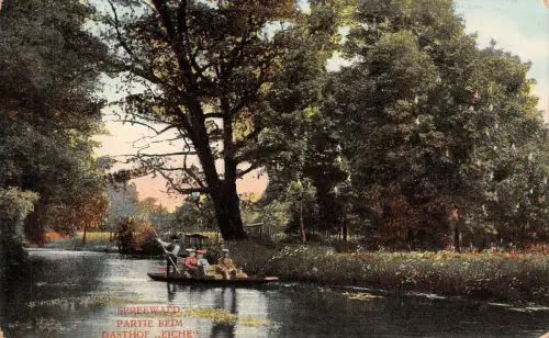 Spreewald Partie beim Gasthof "Eiche" AK 1909