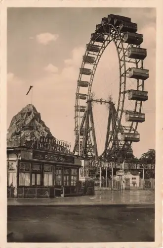 Riesenrad in Wien Österreich Postkarte AK