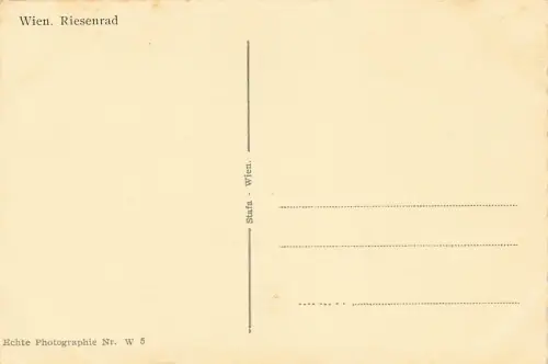 Riesenrad in Wien Österreich Postkarte AK