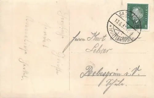 Jugendherberge auf dem Aschberg Vogtland Fotokarte AK ca. 1930