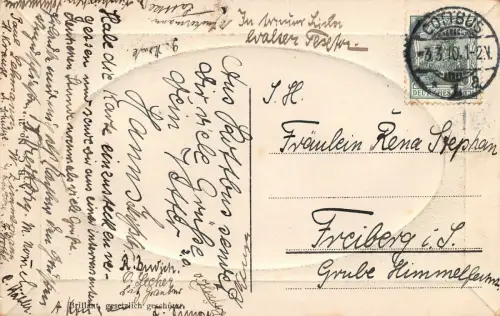 Cottbus Kaiser Wilhelmsplatz Postkarte geprägt 1910