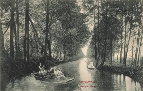 Burger Kanal im Spreewald Brandenburg Postkarte AK