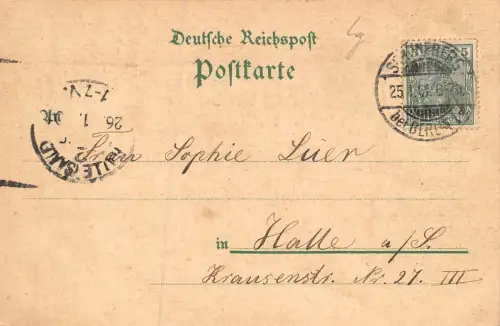 Gruss aus Berlin Unter den Linden Reichstagsgebäude Postkarte AK 1901