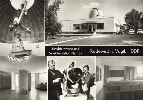 Schulsternwarte Satellitenstation Nr. 1185 Rodewisch Vogtl. Sachsen Postkarte AK