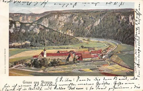 Gruss aus Beuron Ansicht Baden-Württemberg Postkarte AK 1901