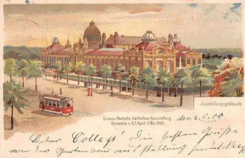 Groß Deutsche Gartenbau-Ausstellung Dresden Sachsen Postkarte AK 1900