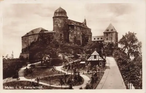 Ansicht Kaiserschloss Mylau Vogtland Sachsen Postkarte AK 1930