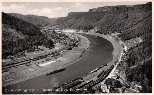 Elbsandsteingebirge b. Tetschen a. Elbe Sudetengau Postkarte AK 1940