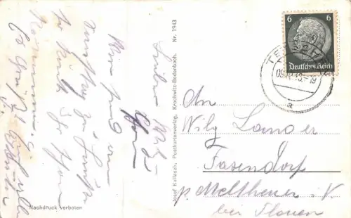 Elbsandsteingebirge b. Tetschen a. Elbe Sudetengau Postkarte AK 1940