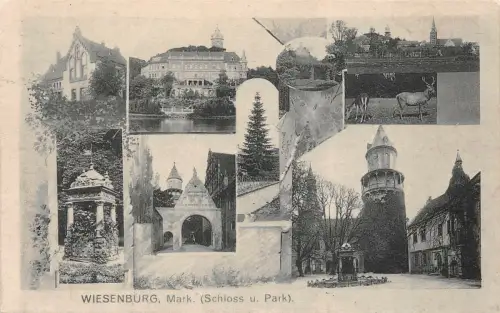 Wiesenburg Mark (Schloss u. Park) Postkarte AK