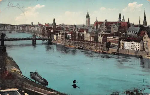 Bremen Panorama Postkarte AK 1911