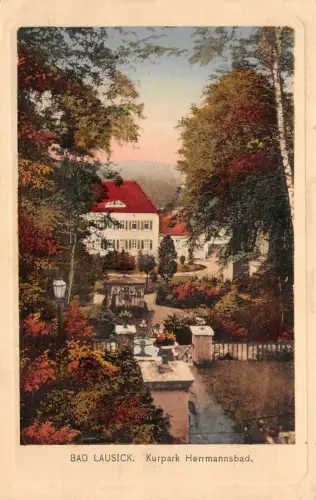 Bad Lausick Kurpark Herrmannsbad Feldpostkarte AK 1918