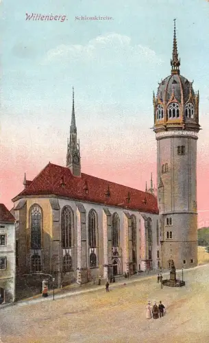 Wittenberg Schlosskirche Postkarte AK