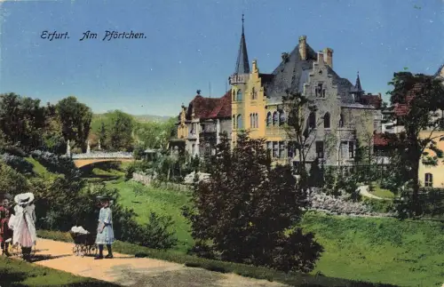 Ansicht Am Pförtchen in Erfurt Thüringen Postkarte AK 1918