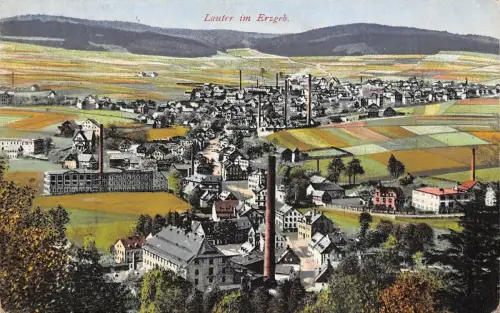 Lauter im Erzgeb. Ansicht Panorama Postkarte AK
