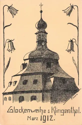 Glockenweihe zu Klingenthal März 1912 AK