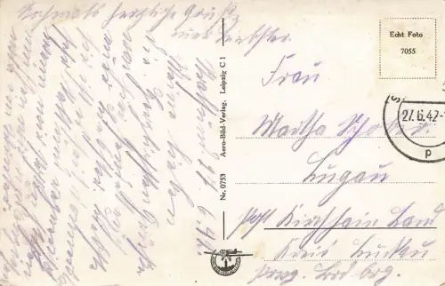 Wulframhaus in Stralsund Mecklenburg-Vorpommern Postkarte AK 1942