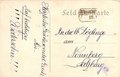 Majestät wir haben gedroschen Patriotika Postkarte AK