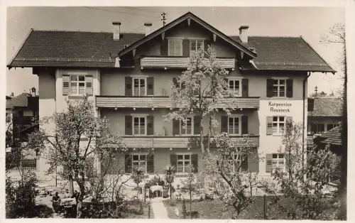 Kurpension Roseneck in Bad Tölz Bayern Postkarte AK 1935