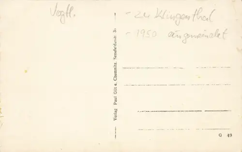 Restauration "Waldschlößchen" Brunndöbra i. Vogtl. Klingenthal Postkarte AK