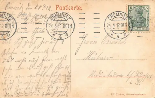 Chemnitz Sachsen König Albert-Museum Neues Stadttheater AK 1912